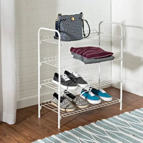 Honey Can Do White 4-Tier Accessory Shelf {6}