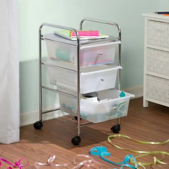 Honey Can Do 3 Drawer Plastic Storage Cart {3}