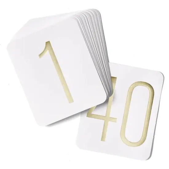 Hortense B. Hewitt Co. Table Numbers, Gold {1}