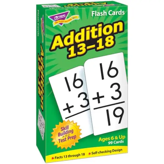 Addition 13-18 Skill Drill Flash Cards {4}