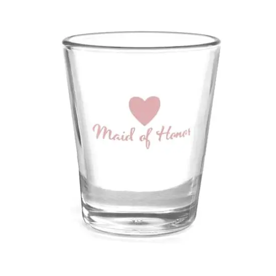 Hortense B. Hewitt Co. Wedding Party Heart Shot Glass, Maid of Honor {1}