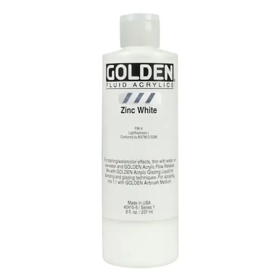 Golden&reg; Fluid Acrylics, 8oz. Zinc White {1}