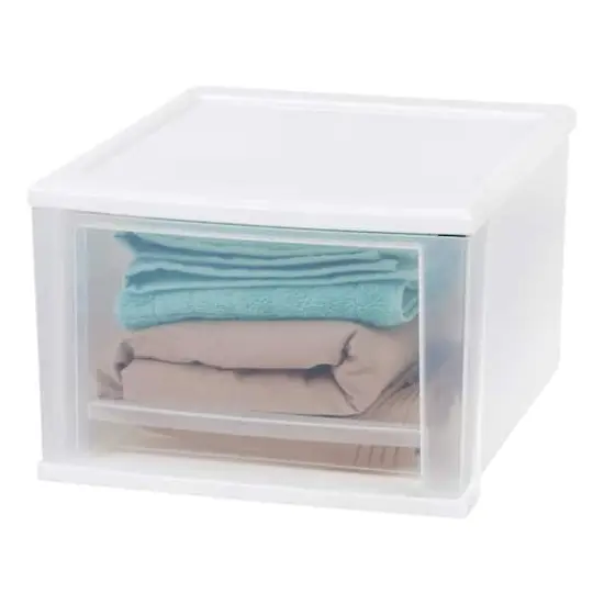 Iris&reg; Medium Stacking Drawer, 4 Pack White {5}