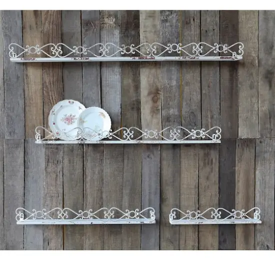 Hello Honey&reg; Cream Iron Ledges Set {4}