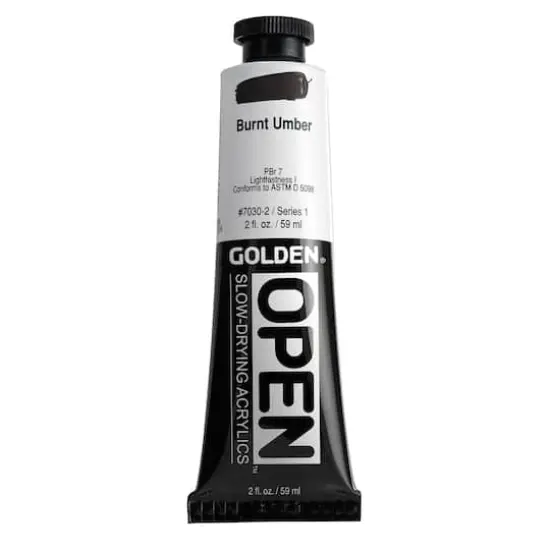 Golden&reg; OPEN&trade; Slow-Drying Acrylics, 2oz. Burnt Umber {1}