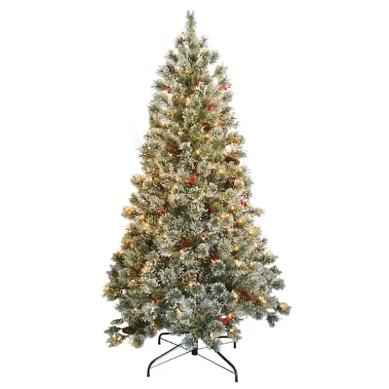 6 ft. Pre-Lit & Pre-Decorated Crystal Cashmere Full Artificial Christmas Tree, Clear Lights {1}