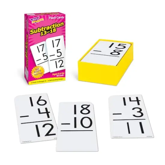Subtraction 13-18 Skill Drill Flash Cards {3}