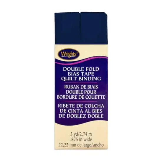 7/8" Navy Double Fold Bias Tape Quilt Binding - 3 Yards {1}