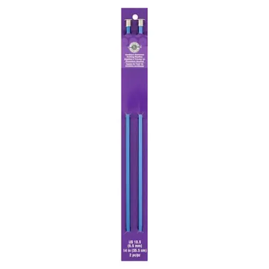 14" Anodized Aluminum Knitting Needles by Loops & Threads&reg; {1}