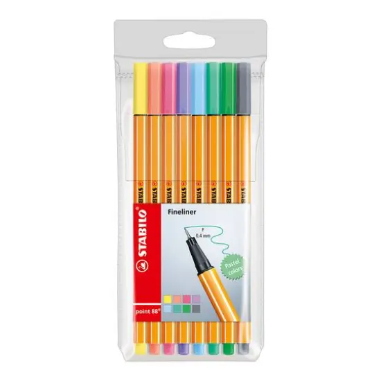 Stabilo&reg; Point 88 Pastel 8 Color Pen Set {1}