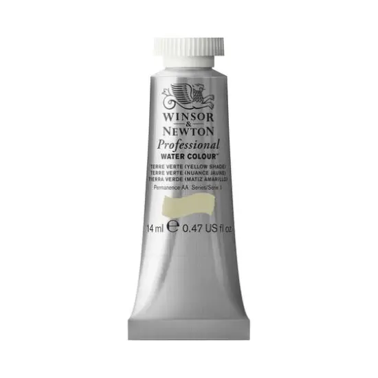 Winsor & Newton&reg; Professional Water Colour&trade; Paint Tube, 14mL Terre Verte (Yellow Shade) {1}