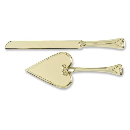 Hortense B. Hewitt Co. Serving Set, Gold Heart {1}