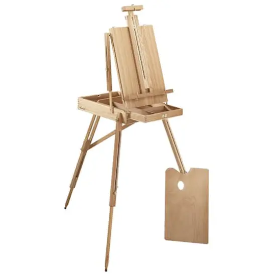 55" French Sketchbox Wood Floor Easel by Artist's Loft&trade; {1}