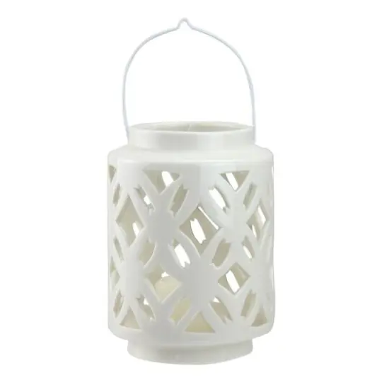7" City Chic Pastel White Floral Tea Light Candle Holder {1}