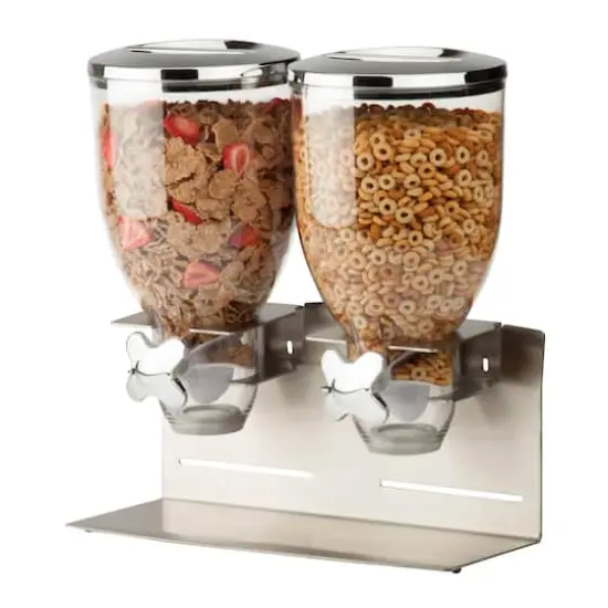 Honey Can Do Silver Designer Edition Double Dry Food Dispenser {3}