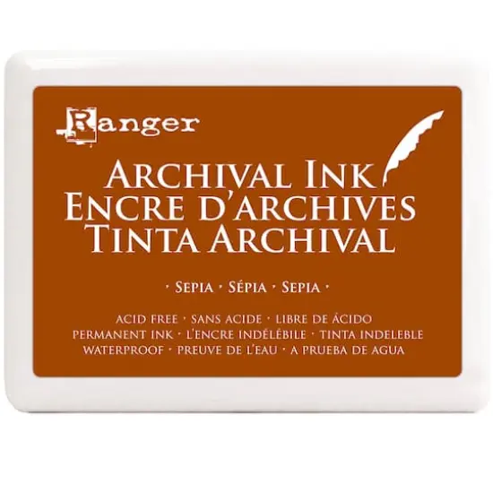 Ranger Archival Ink&trade; Jumbo Pad Sepia {1}