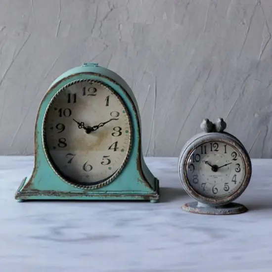 Hello Honey&reg; Gray Pewter Mantle Clock with Birds {3}