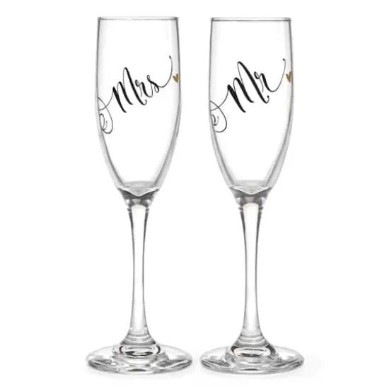Hortense B. Hewitt Co. Mr. & Mrs. Black & Gold Flutes {1}