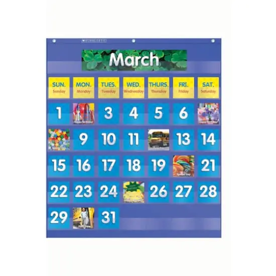 Monthly Calendar Pocket Chart, 61 Pieces {1}