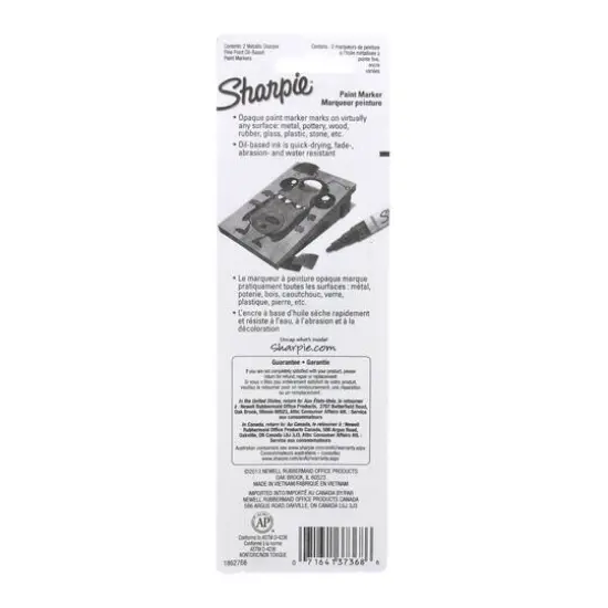 Sharpie&reg; Oil-Based Paint Markers, Fine Point Metallic Set {3}