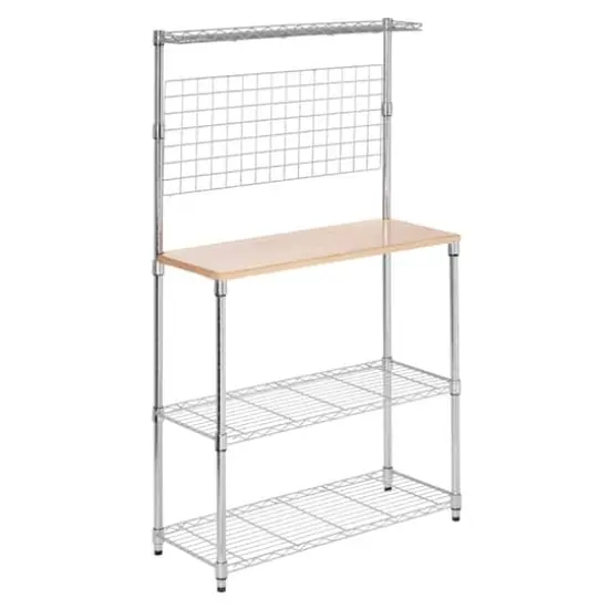 Honey Can Do 2-Shelf Chrome Urban Baker's Rack {1}