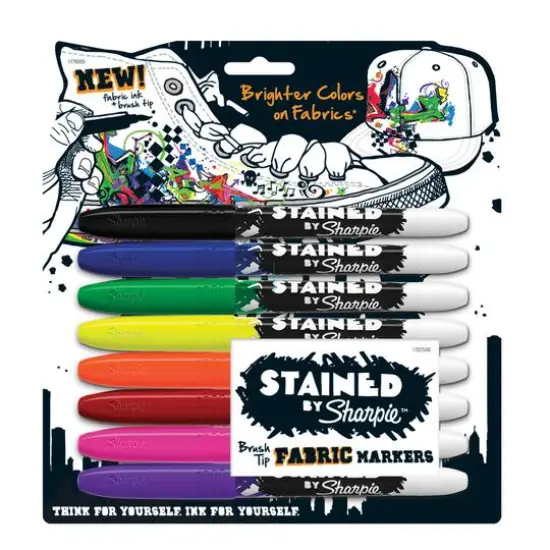Stained by Sharpie&reg; Brush Tip Fabric Marker Set {1}