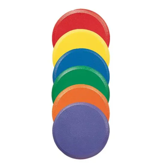 Champion Sports 9" Assorted Color Rounded Edge Foam Discs Set {1}