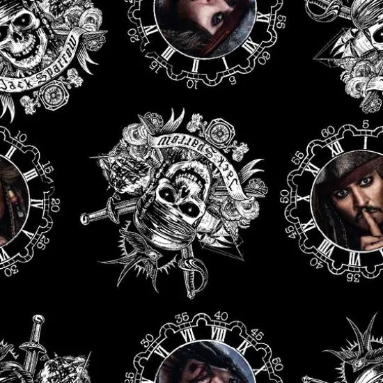Disney&reg; Black Captain Jack Sparrow Quilting Cotton Fabric {1}