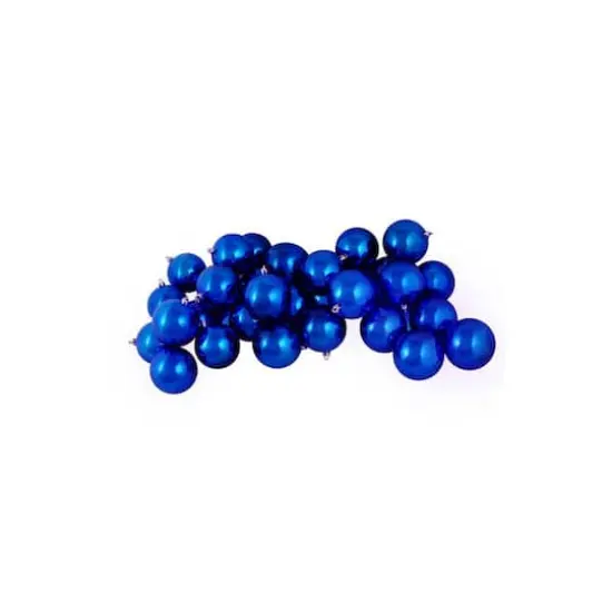 60ct Shiny Lavish Blue Shatterproof Ball Ornaments {1}