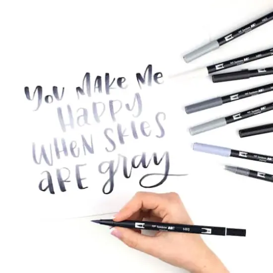 Tombow Grayscale Palette Dual Brush Pen Set {7}