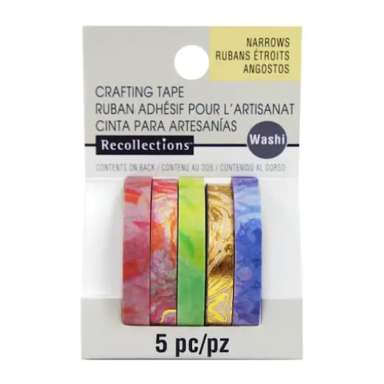 Marbling Narrow Crafting Washi Tape Set by Recollections&trade; {1}