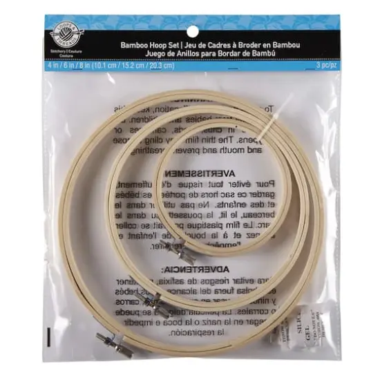 Loops & Threads&trade; Bamboo Hoop Set {4}
