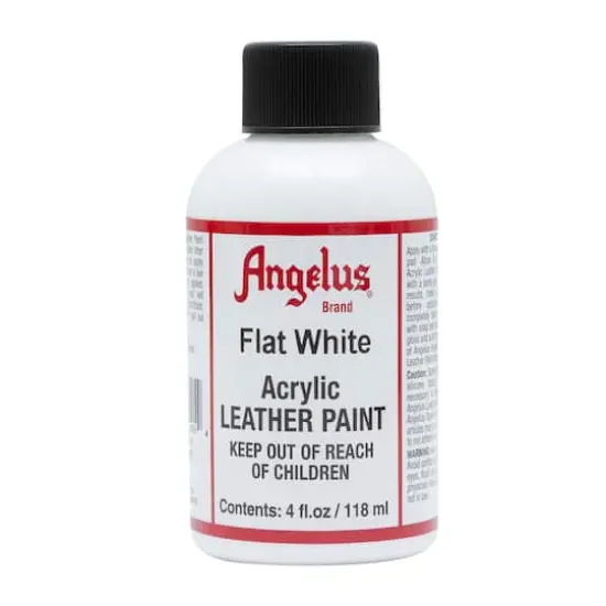 Angelus&reg; Acrylic Leather Paint, 4oz. Flat White {1}