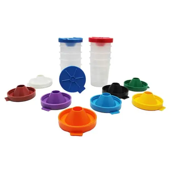Creativity Street&reg; No-Spill Dual-Lid Paint Cups, Pack of 10 {3}