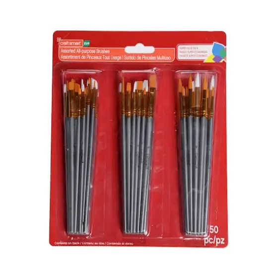 Assorted All-Purpose Brushes Super Value Pack by Craft Smart&reg; {5}