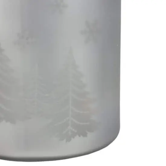 10" Christmas Trees and Snowflakes Pillar Candle Holder with Handle {5}