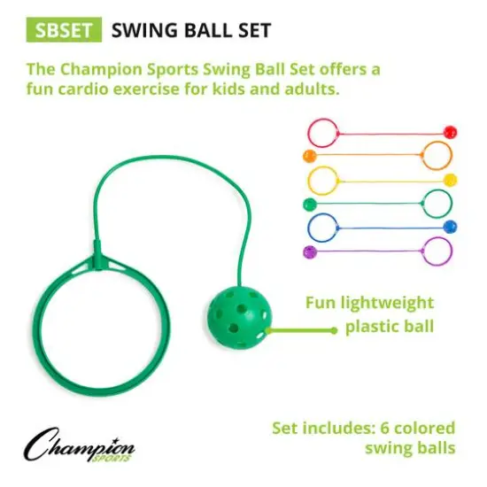 Champion Sports Assorted Color Swing Ball Set {4}
