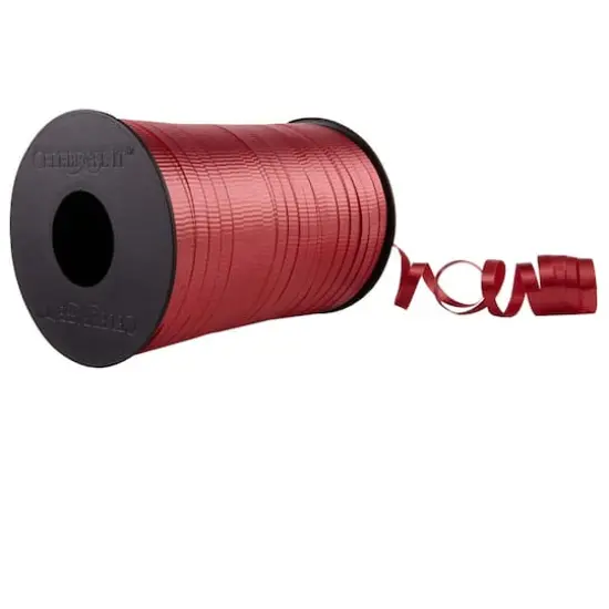 500yd. Textured Curling Ribbon by Celebrate It&trade; Red {4}