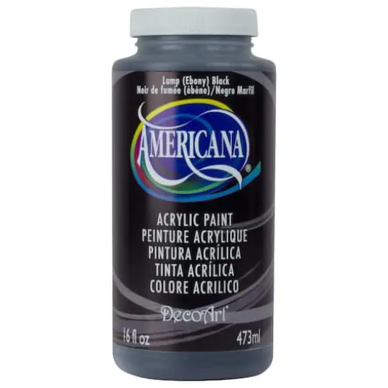 Americana&reg; Acrylic Paint, 16oz. Lamp Black {1}