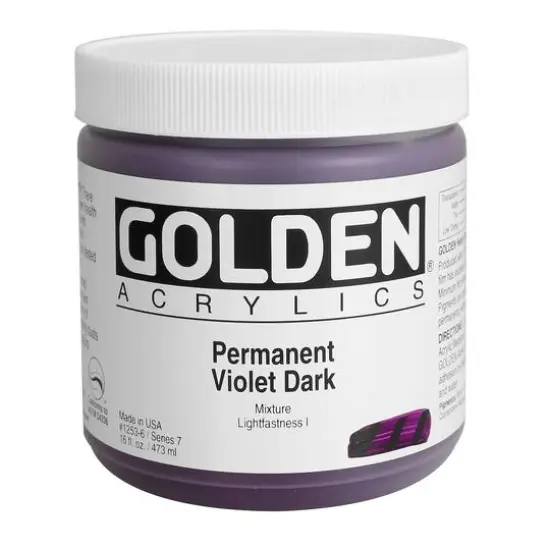 Golden&reg; Heavy Body Acrylic Paint, 16oz. Permanent Violet Dark {1}