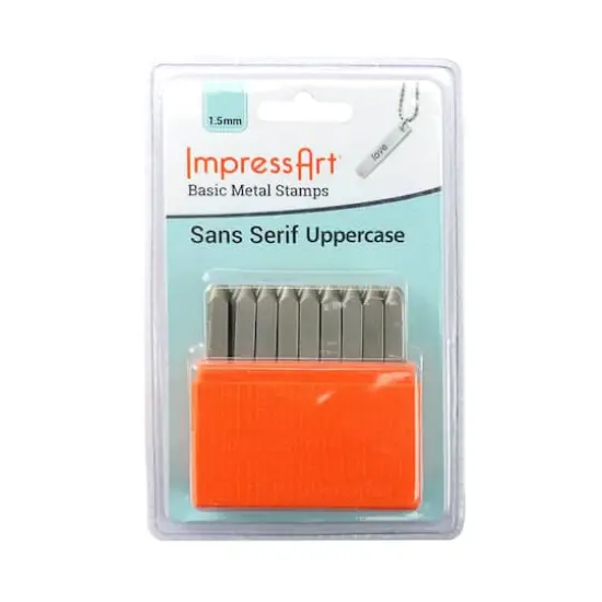 ImpressArt&reg; Basic Metal Stamps, Sans Serif Uppercase Letters {1}