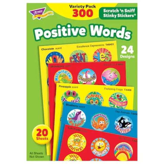 Trend Enterprises&reg; 1&rdquo; Positive Words Stinky Stickers&reg;, 3 Pack Bundle {4}
