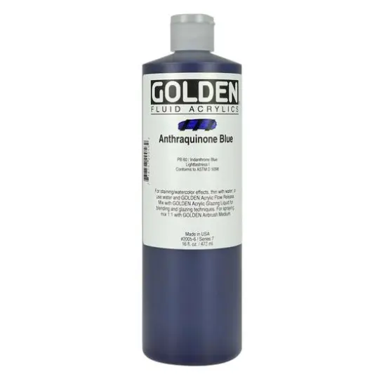 Golden&reg; Fluid Acrylics, 16oz. Anthraquinone Blue {1}