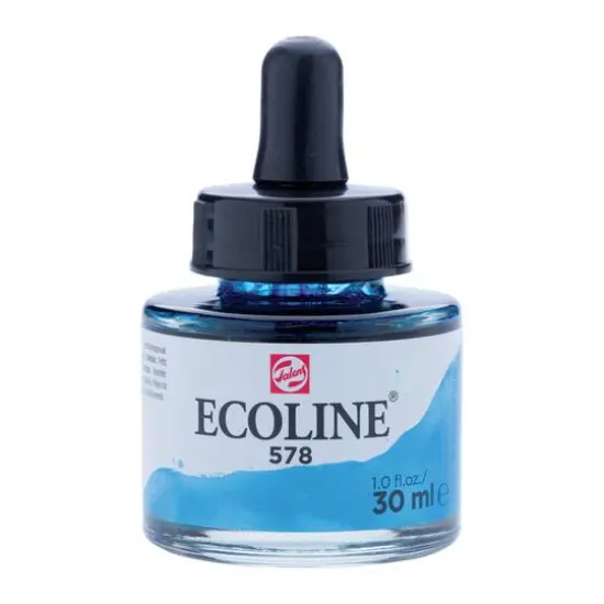 Ecoline&reg; Liquid Watercolour, 30ml Jar Sky Blue Cyan {1}
