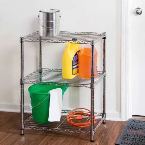 Honey Can Do 3-Tier Chrome Shelving Unit {4}