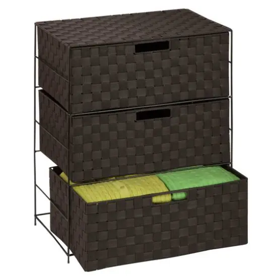 Honey Can Do Espresso 3-Drawer Chest with Wheels {3}