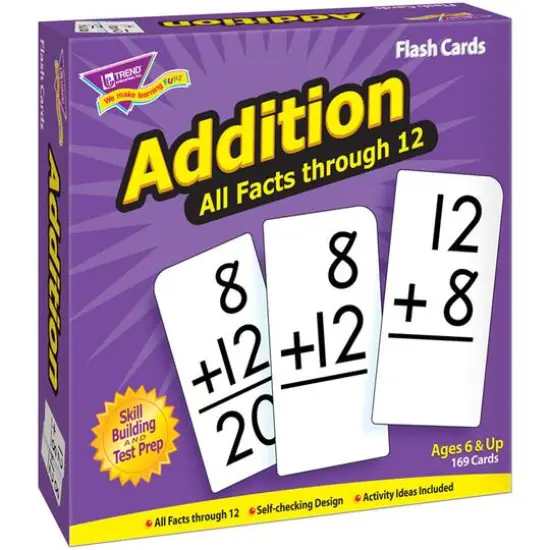 Addition 0-12 All Facts Skill Drill Flash Cards {4}