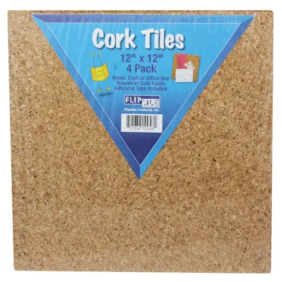 Cork Tiles, 12" x 12", Set of 4 {1}