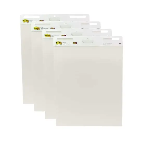 Post-it&reg; Self-Stick Unlined Easel Pads, White {1}
