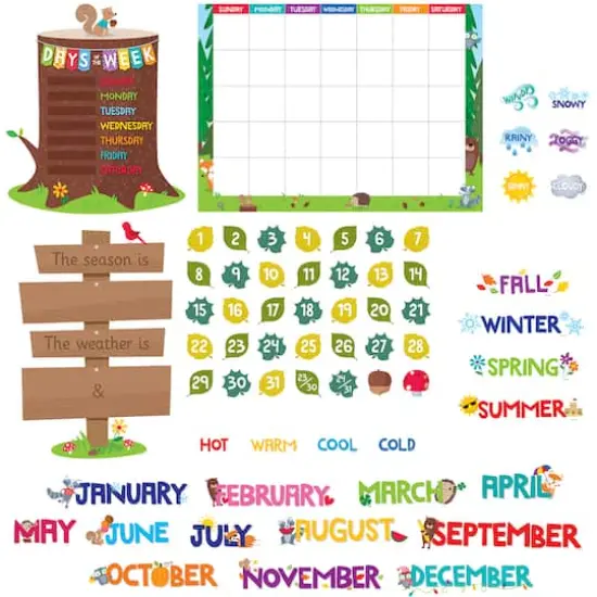 Woodland Friends Calendar Bulletin Board Set {1}